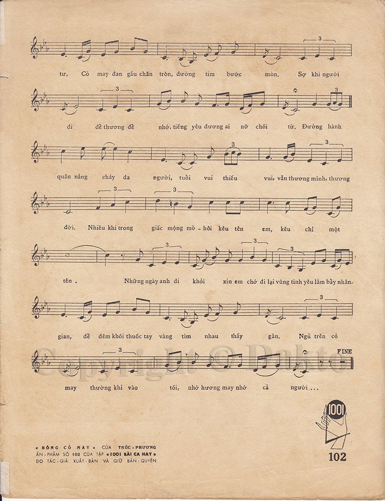 Sheet nhạc Bông cỏ may - Trang 3
