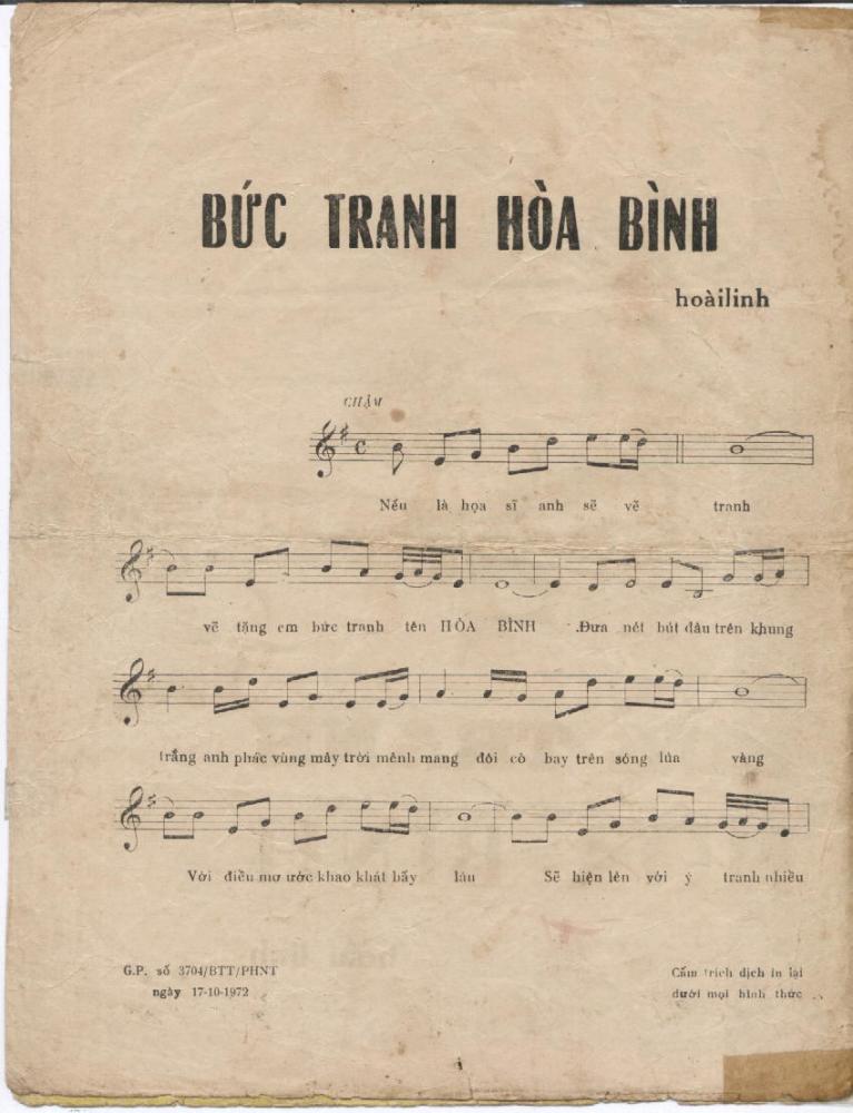 Sheet nhạc Bức tranh hòa bình - Trang 2