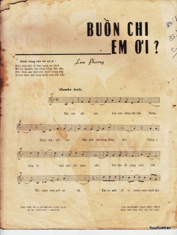 Sheet nhạc Buồn chi em ơi - Trang 2