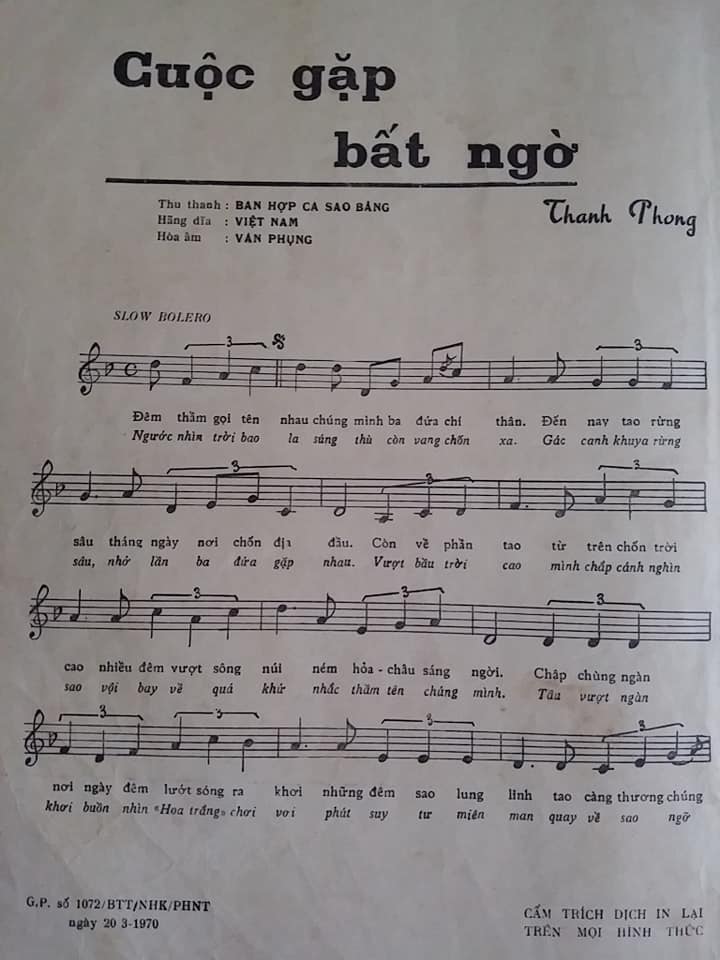 Sheet nhạc Cuộc gặp bất ngờ - Trang 2