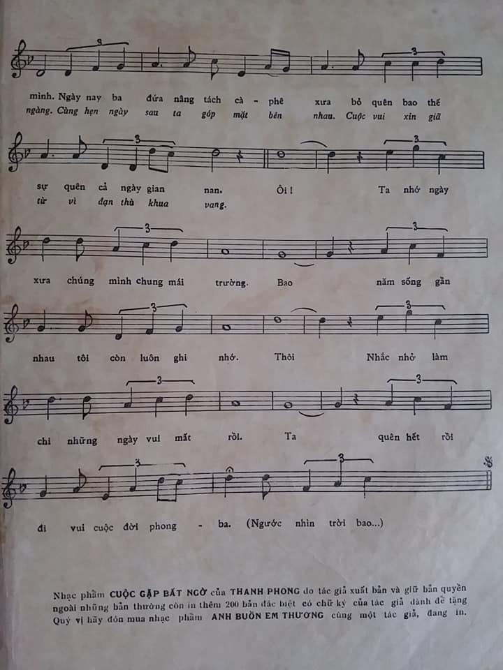 Sheet nhạc Cuộc gặp bất ngờ - Trang 3