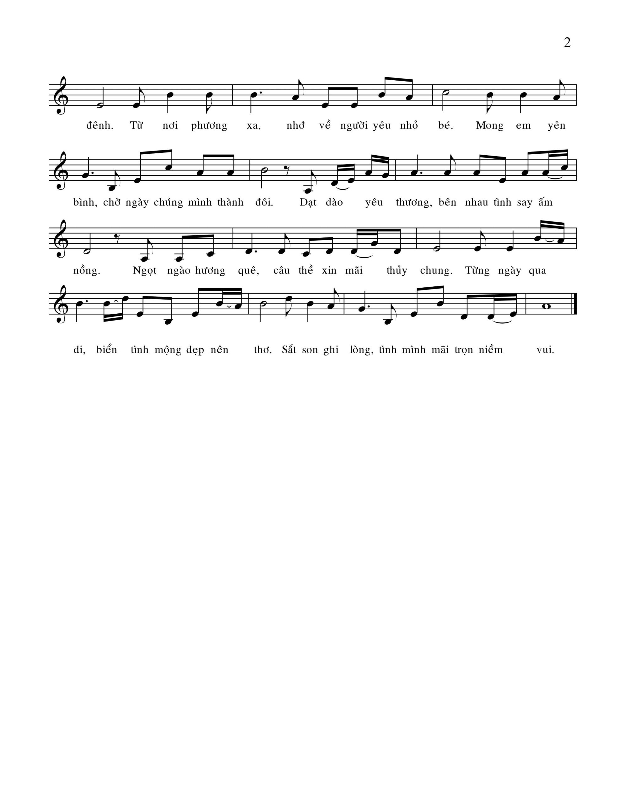 Sheet nhạc Chuyện tình yêu - Trang 2