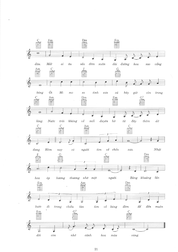Sheet nhạc Chuyện tình mimosa - Trang 2