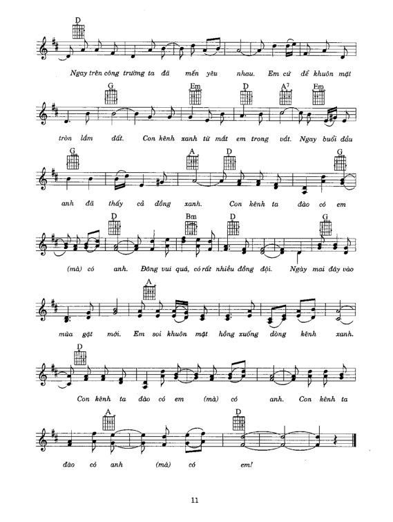 Sheet nhạc Con kênh ta đào - Trang 2