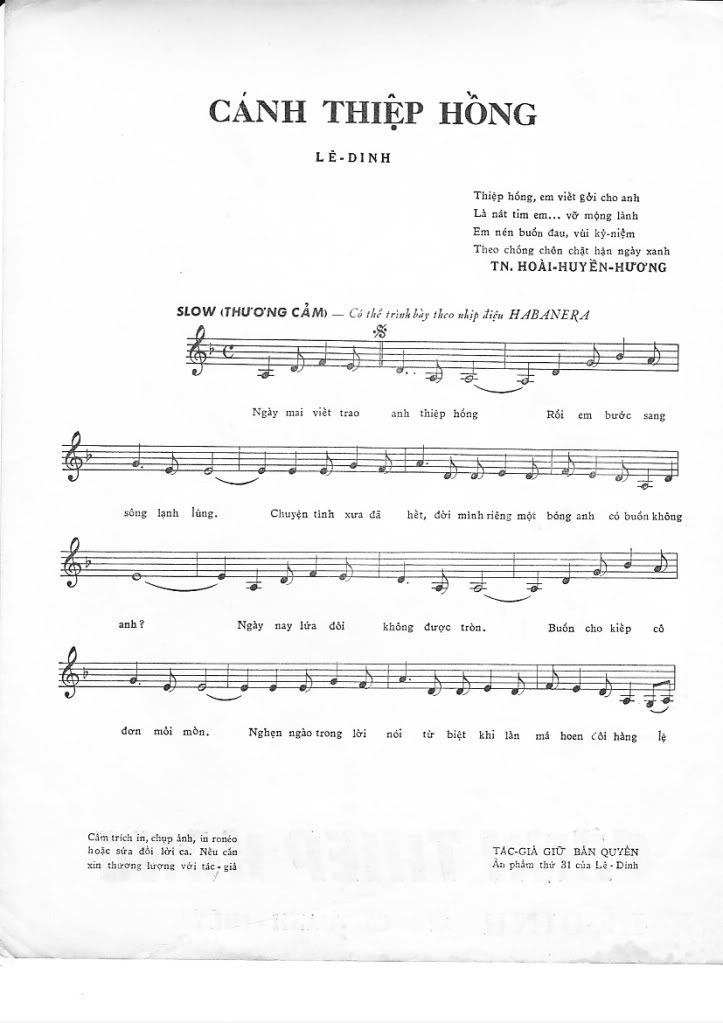 Sheet nhạc Cánh thiệp hồng - Trang 2