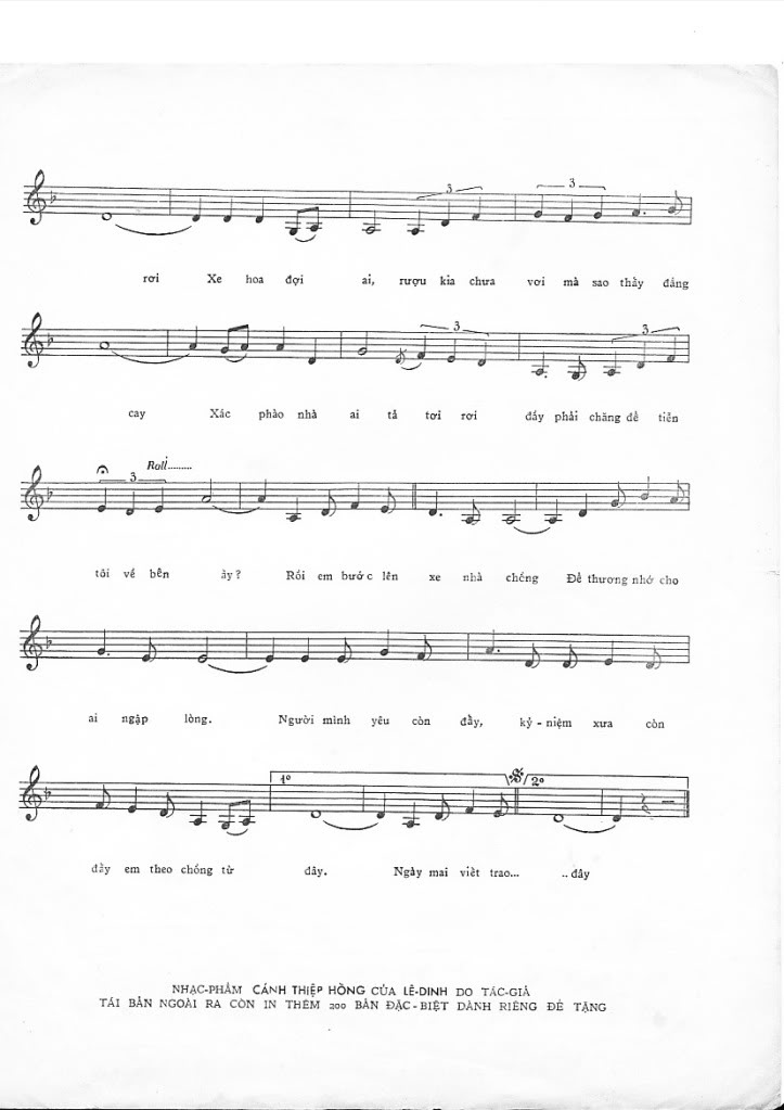 Sheet nhạc Cánh thiệp hồng - Trang 3