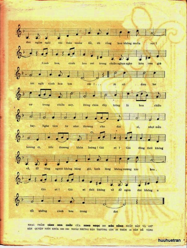 Sheet nhạc Cánh hoa chiều - Trang 3