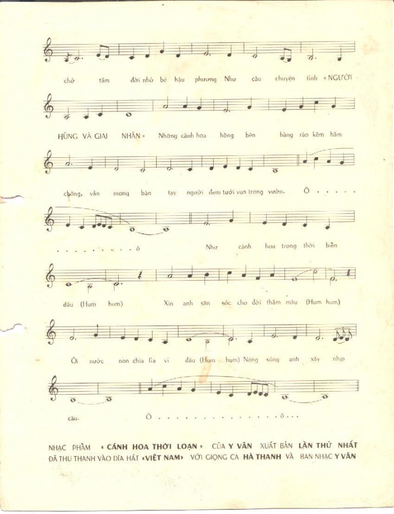 Sheet nhạc Cánh hoa thời loạn - Trang 3