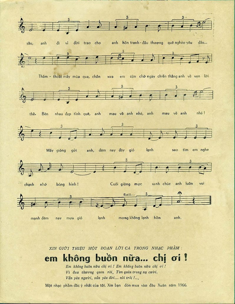 Sheet nhạc Cánh nhạn hồi âm - Trang 3