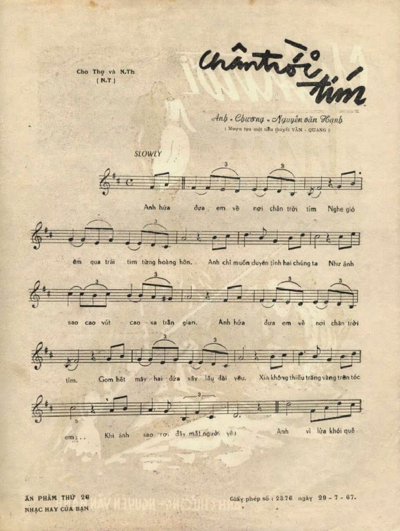 Sheet nhạc Chân trời tím - Trang 2