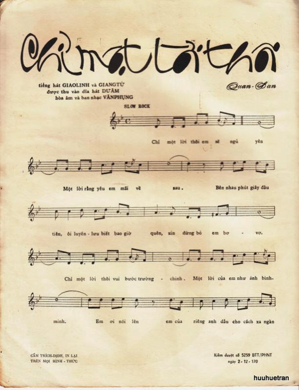 Sheet nhạc Chỉ một lời thôi - Trang 2