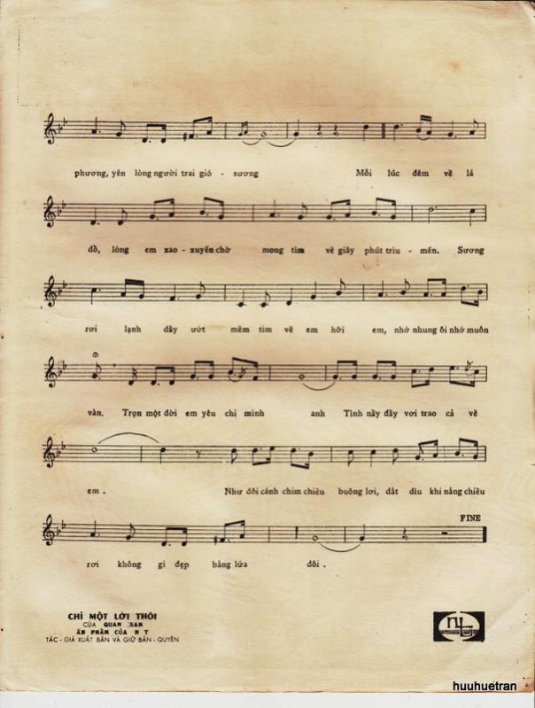 Sheet nhạc Chỉ một lời thôi - Trang 3