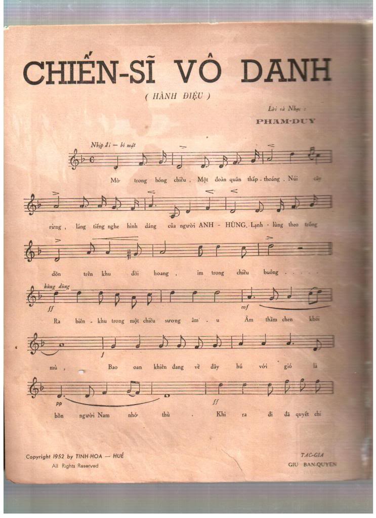 Sheet nhạc Chiến sĩ vô danh - Trang 2