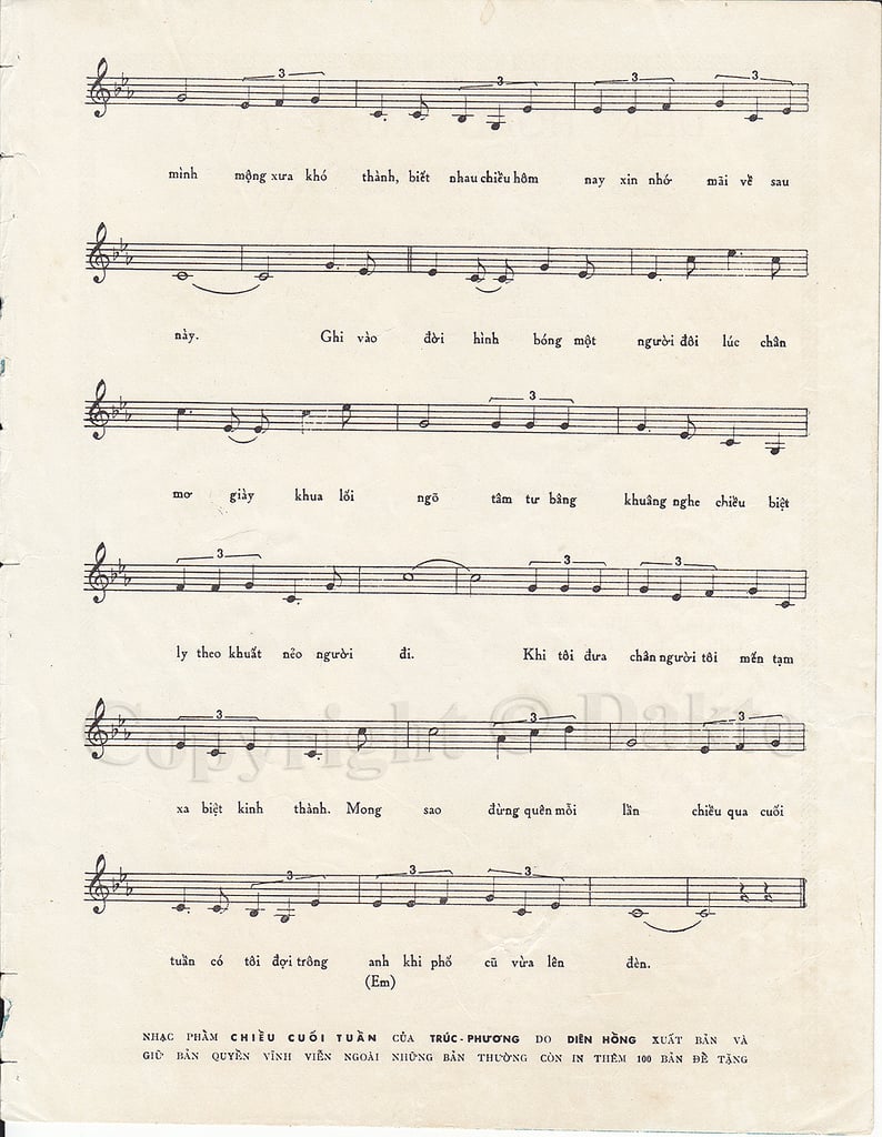 Sheet nhạc Chiều cuối tuần - Trang 3