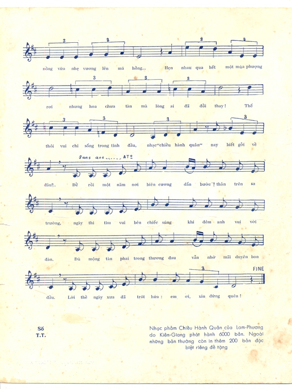 Sheet nhạc Chiều hành quân - Trang 3