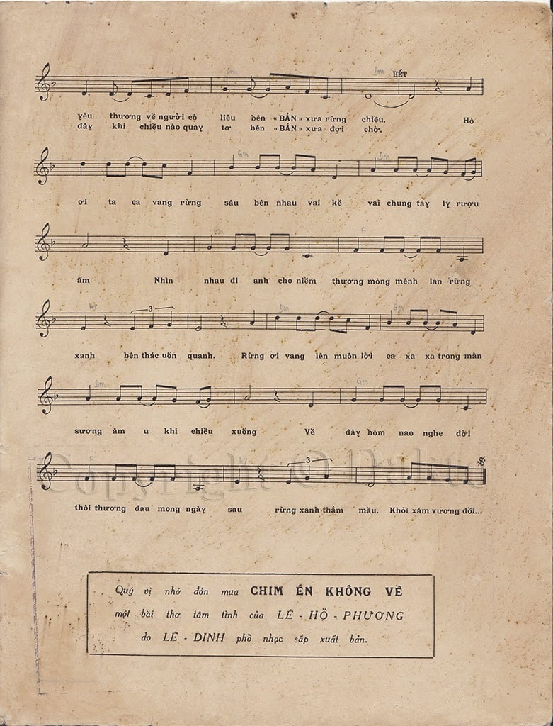 Sheet nhạc Chiều lên bản thượng - Trang 3
