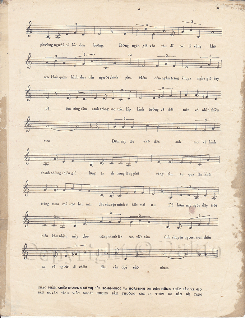 Sheet nhạc Chiều thương đô thị - Trang 3