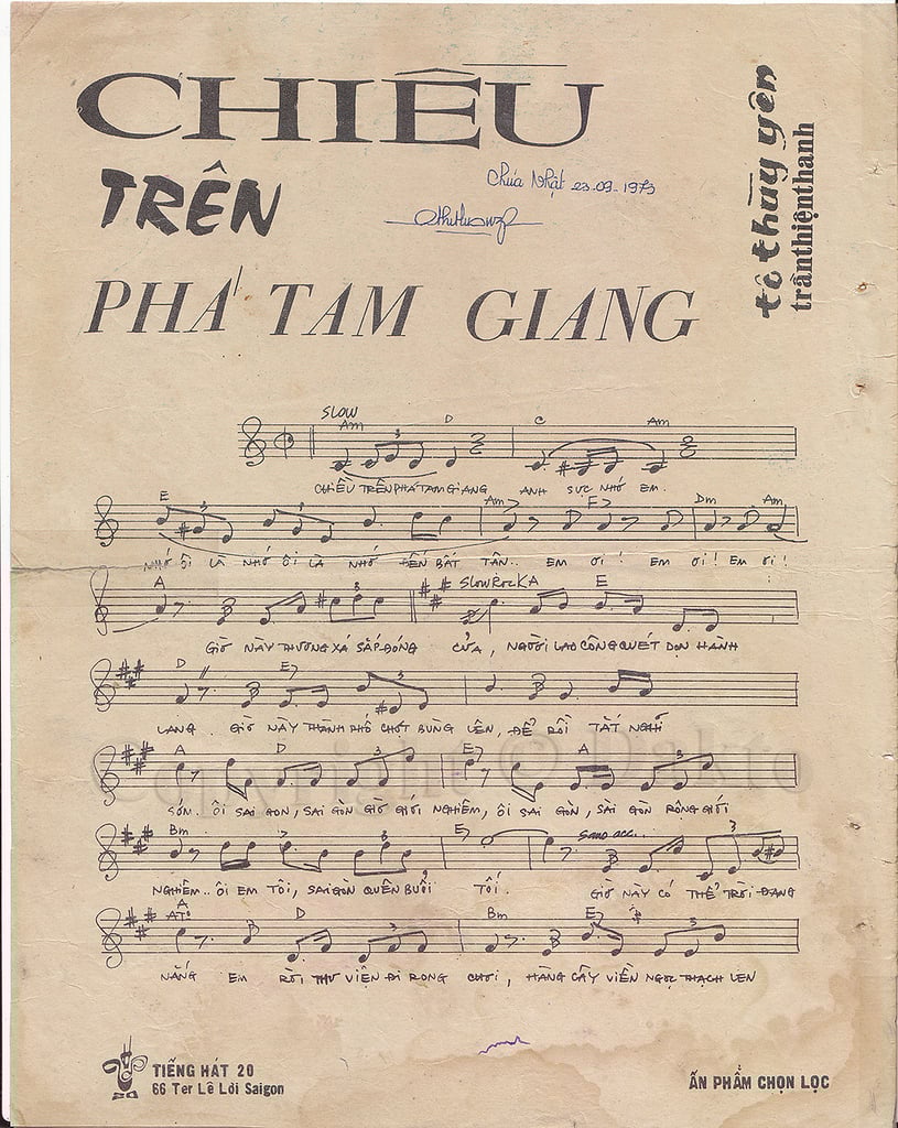 Sheet nhạc Chiều trên phá Tam Giang - Trang 2