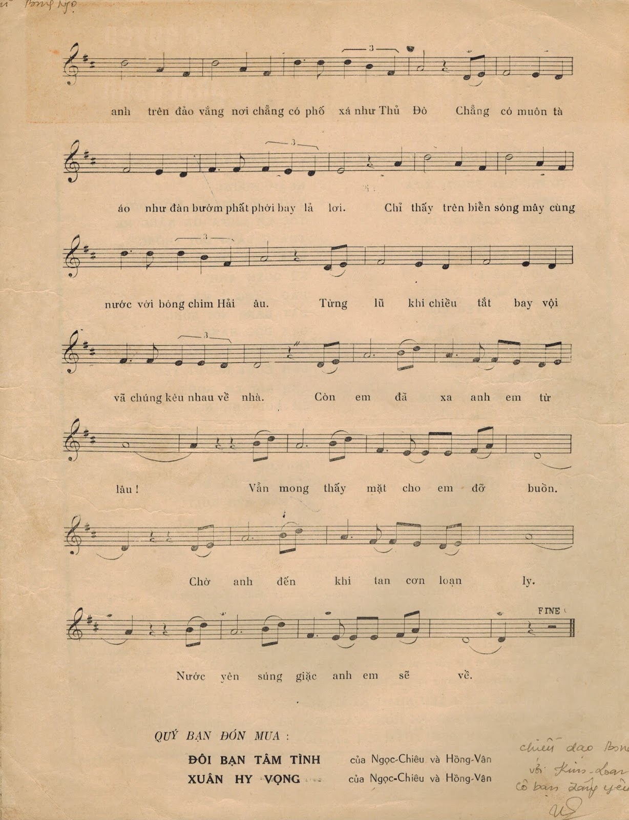 Sheet nhạc Chiều hải đảo - Trang 3