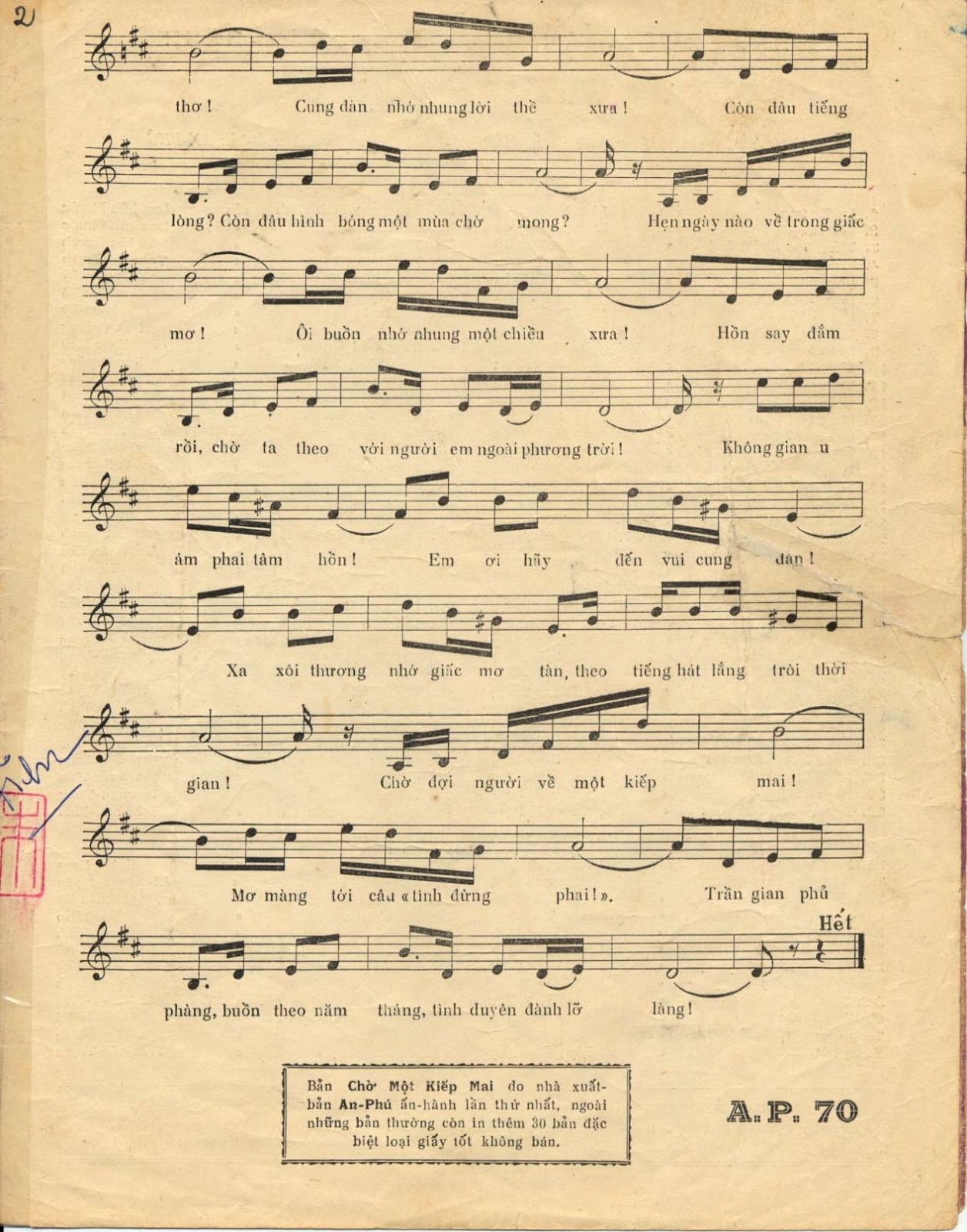 Sheet nhạc Chờ một kiếp mai - Trang 3