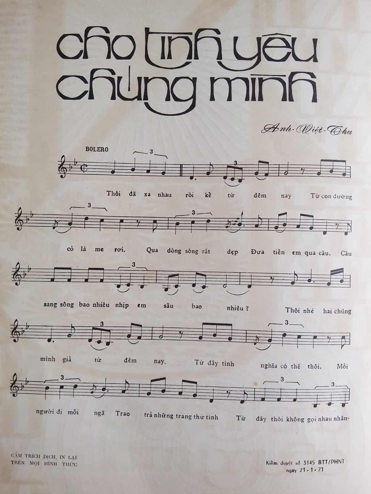 Sheet nhạc Cho tình yêu chúng mình - Trang 2