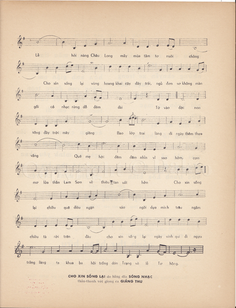Sheet nhạc Cho xin sống lại - Trang 3