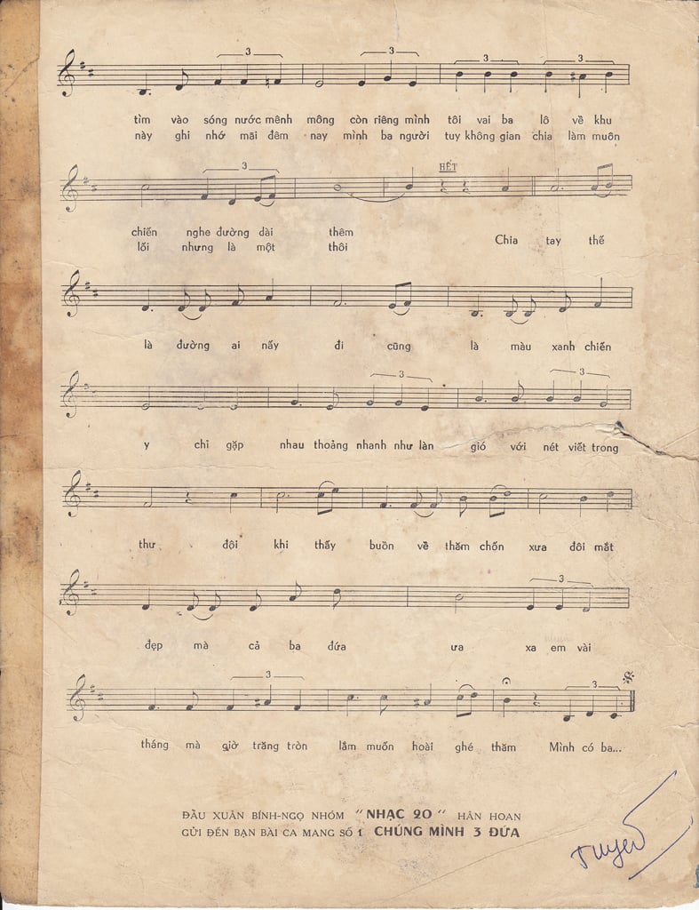 Sheet nhạc Chúng mình ba đứa - Trang 7