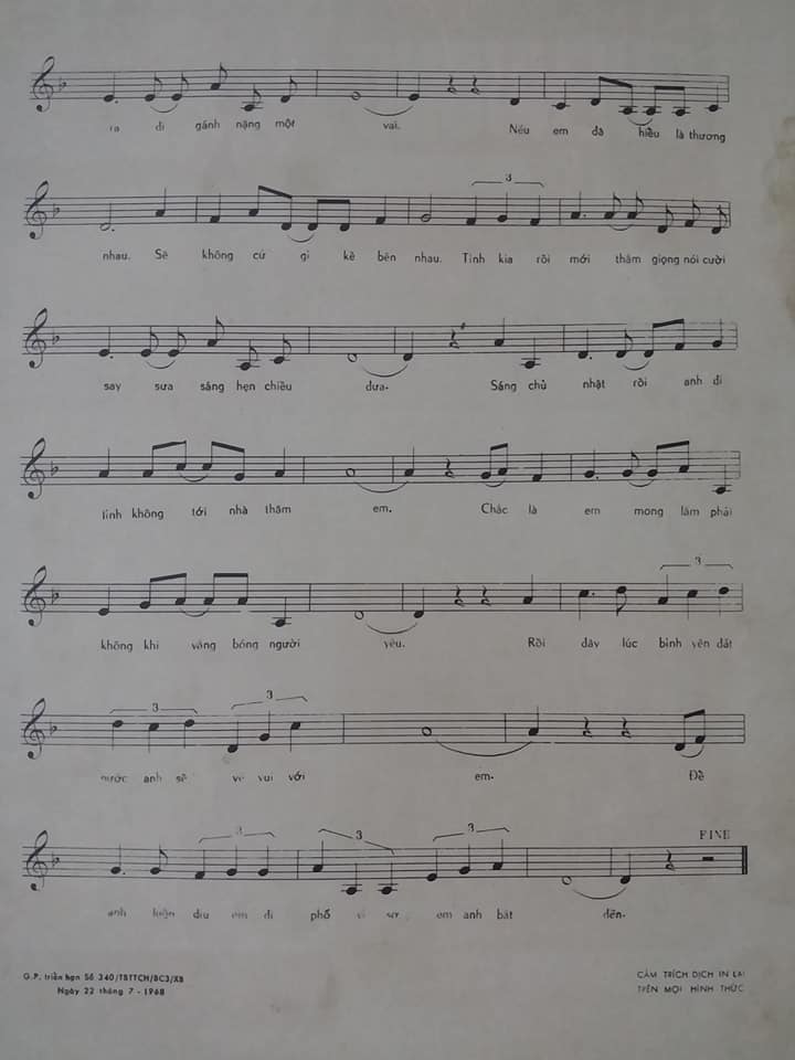 Sheet nhạc Chuyện ngày chủ nhật - Trang 3