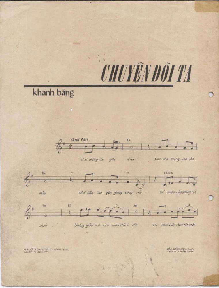 Sheet nhạc Chuyện đôi ta - Trang 2