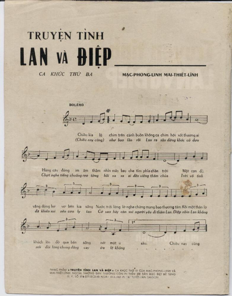 Sheet nhạc Chuyện tình Lan và Điệp 3 - Trang 2