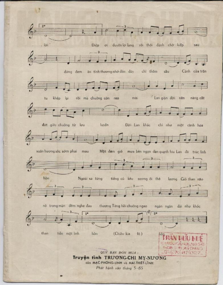 Sheet nhạc Chuyện tình Lan và Điệp 3 - Trang 3