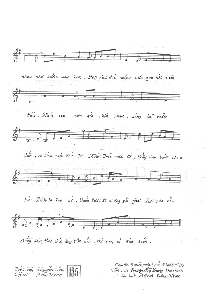 Sheet nhạc Chuyện ba mùa mưa - Trang 2
