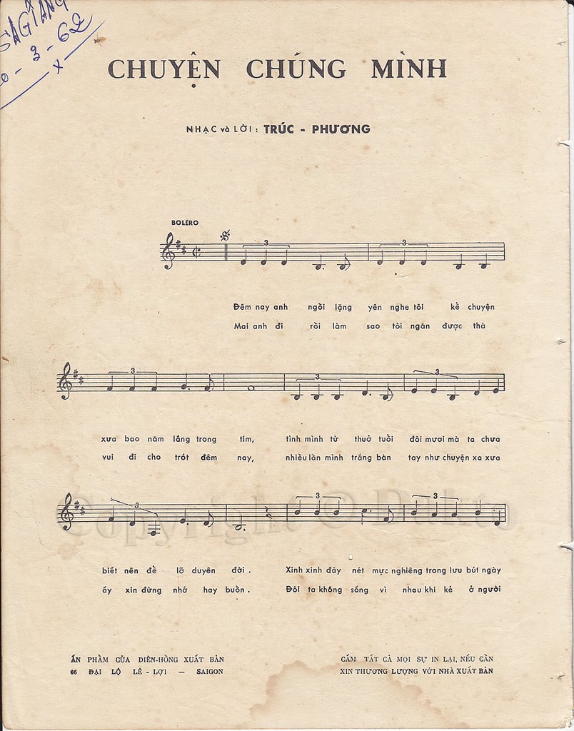 Sheet nhạc Chuyện chúng mình - Trang 2