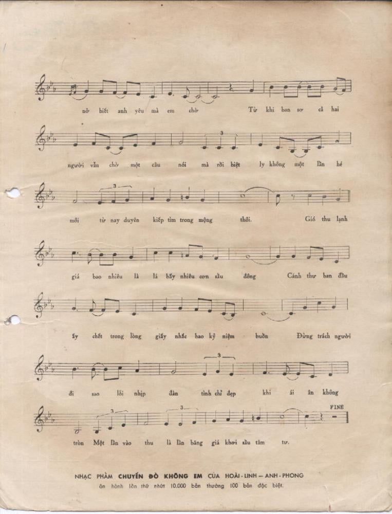 Sheet nhạc Chuyến đò không em - Trang 3