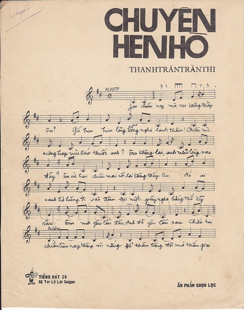 Sheet nhạc Chuyện hẹn hò - Trang 2