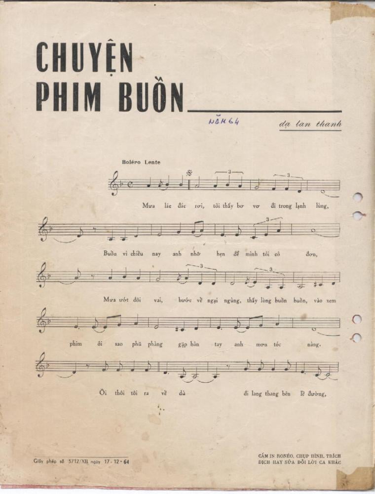 Sheet nhạc Chuyện phim buồn - Trang 2