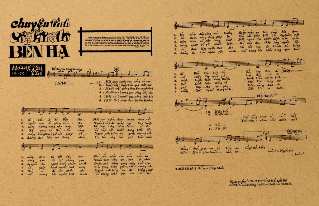 Sheet nhạc Chuyện tình cô lái đò Bến Hạ - Trang 1
