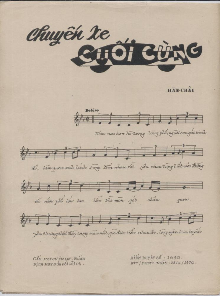 Sheet nhạc Chuyến xe cuối cùng - Trang 2