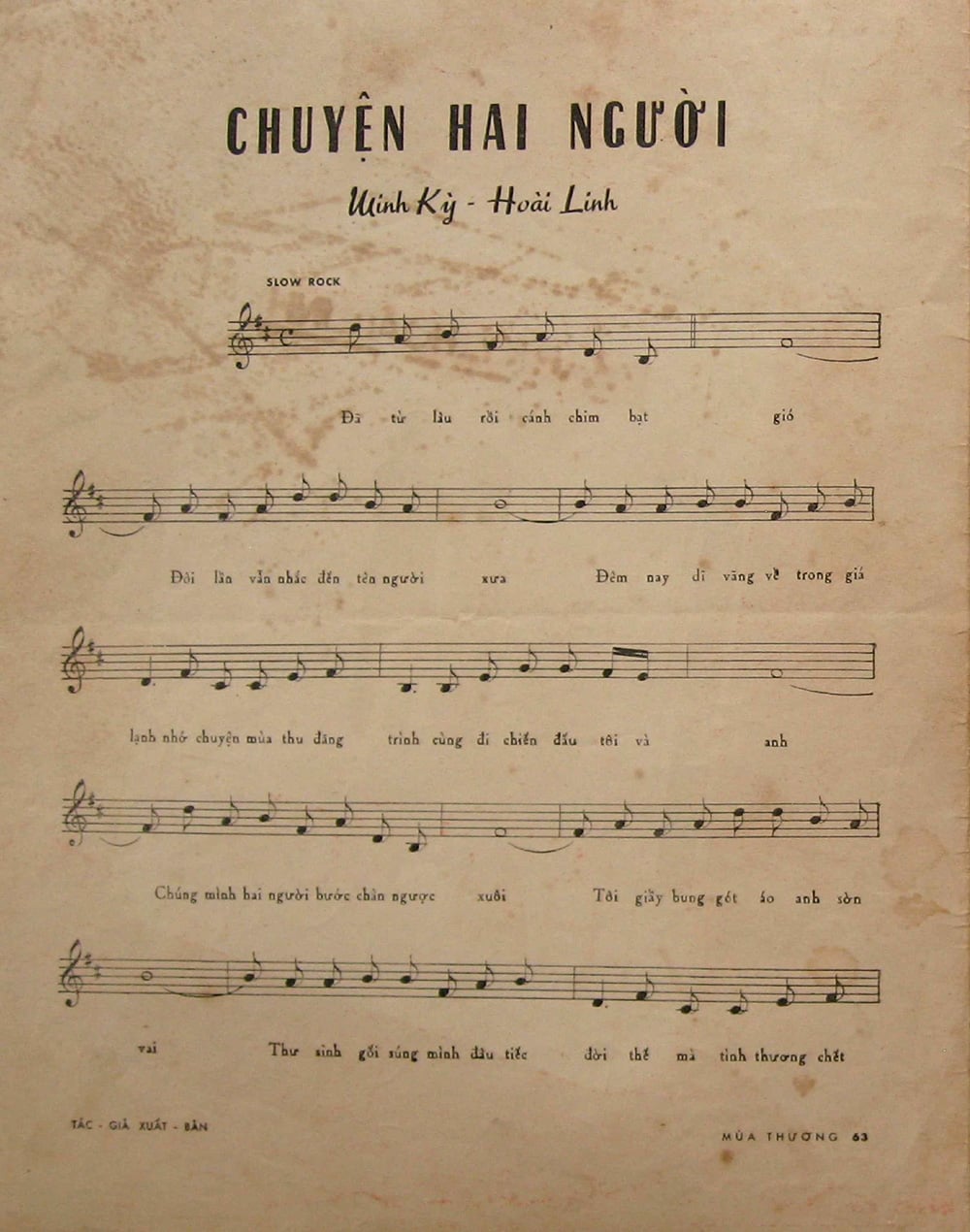 Sheet nhạc Chuyện hai người - Trang 2