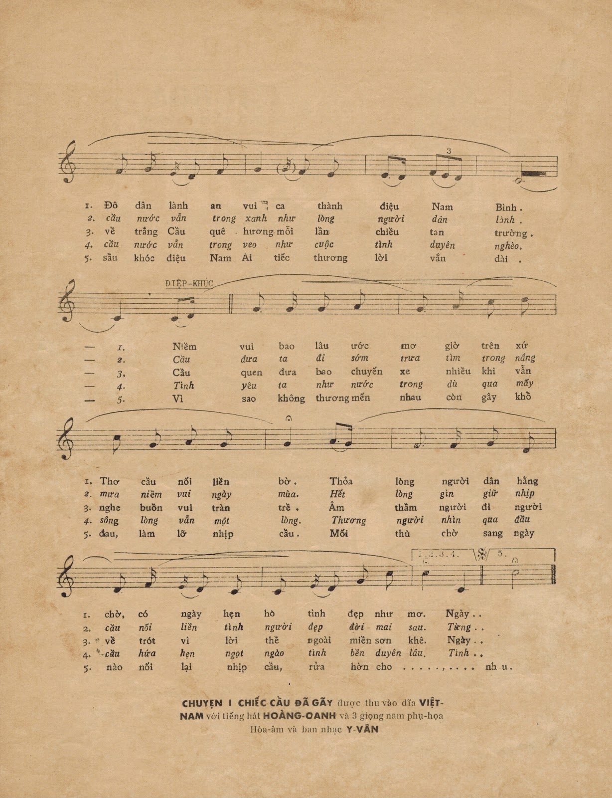 Sheet nhạc Chuyện một chiếc cầu đã gãy - Trang 3