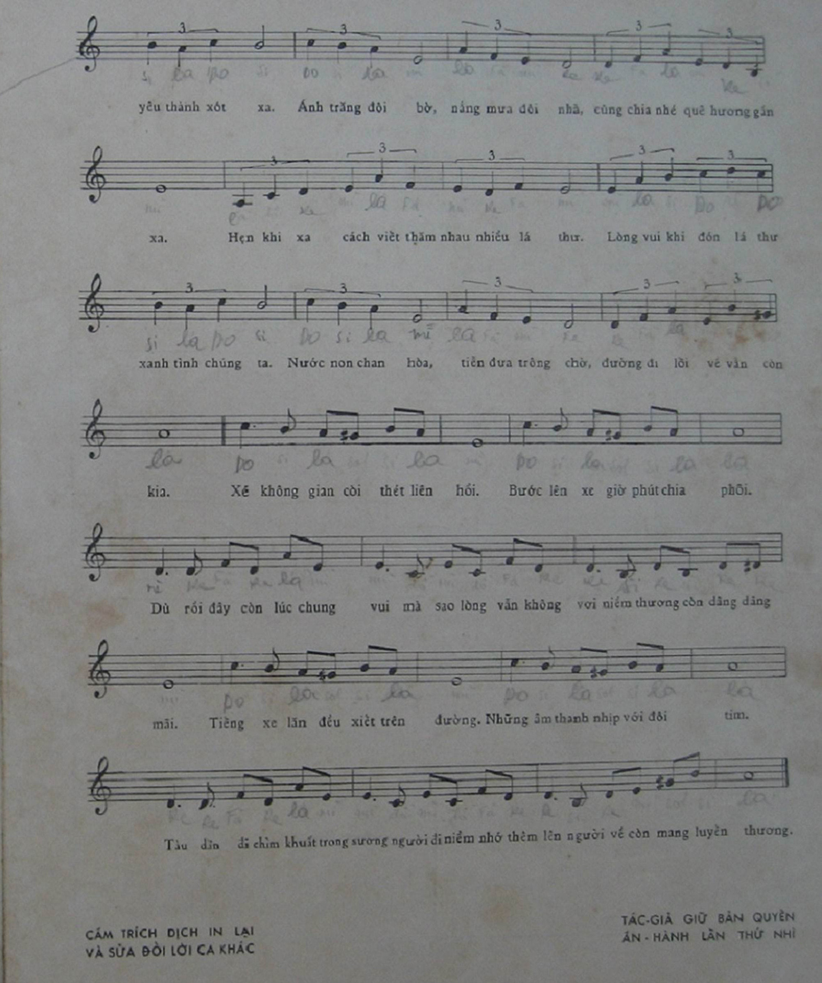 Sheet nhạc Chuyến tàu tiễn biệt - Trang 3