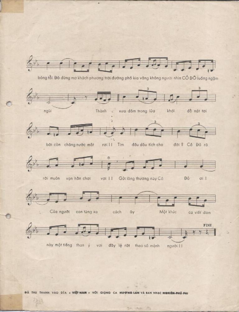 Sheet nhạc Cố đô yêu dấu - Trang 3