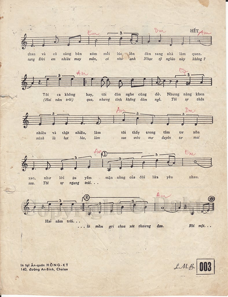 Sheet nhạc Cô hàng xóm - Trang 3