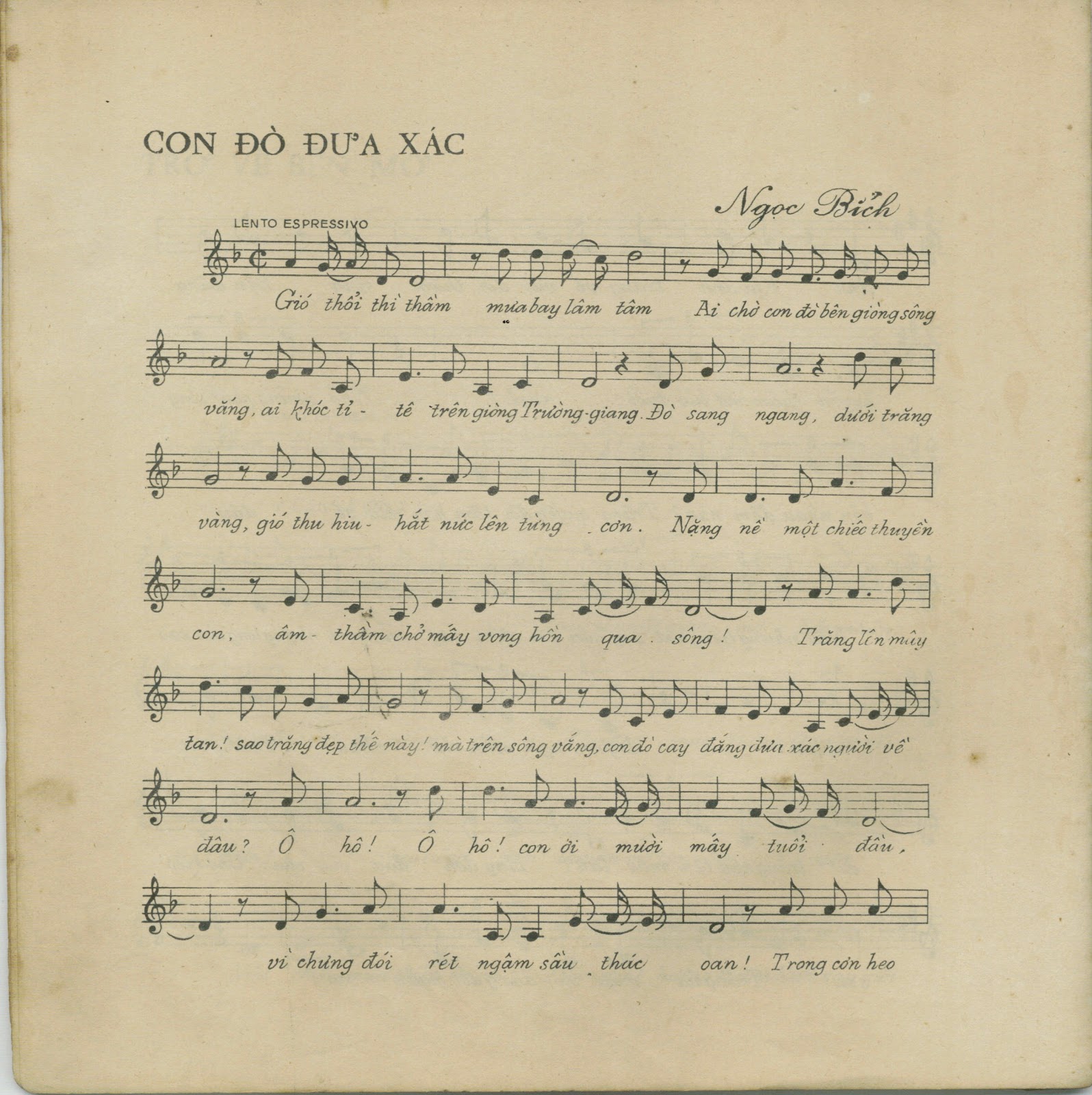 Sheet nhạc Con đò đưa xác - Trang 1