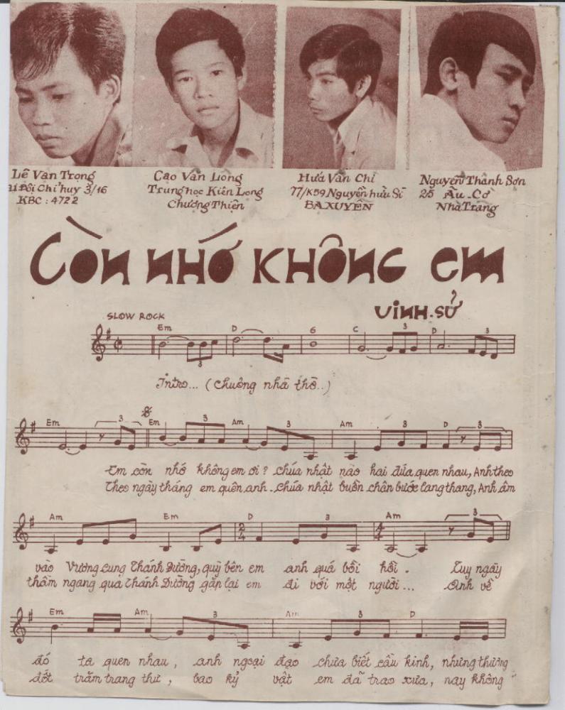 Sheet nhạc Còn nhớ không em - Trang 2