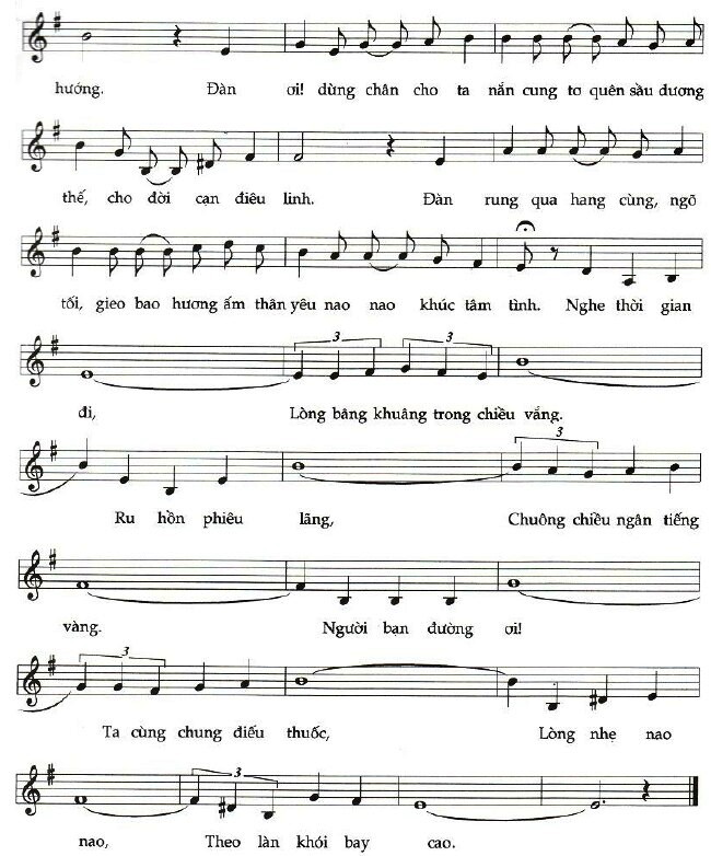 Sheet nhạc Cung đàn lữ thứ - Trang 2