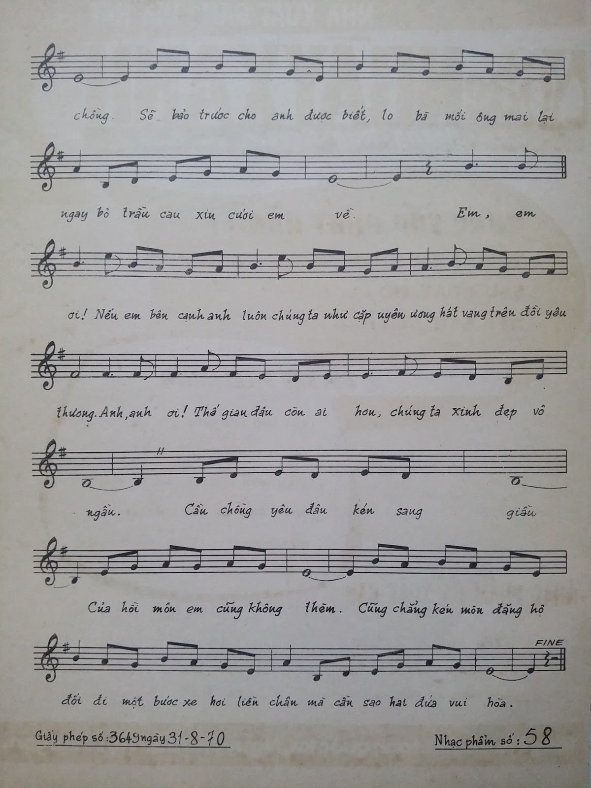 Sheet nhạc Hỏi cưới - Trang 3