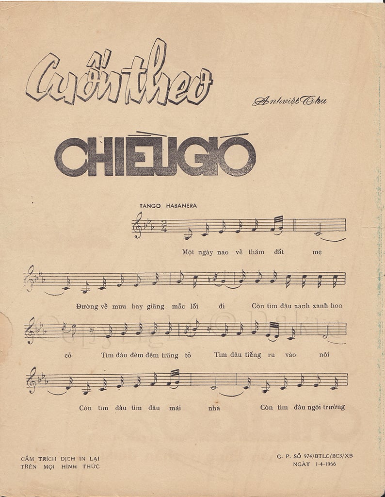 Sheet nhạc Cuốn theo chiều gió - Trang 2