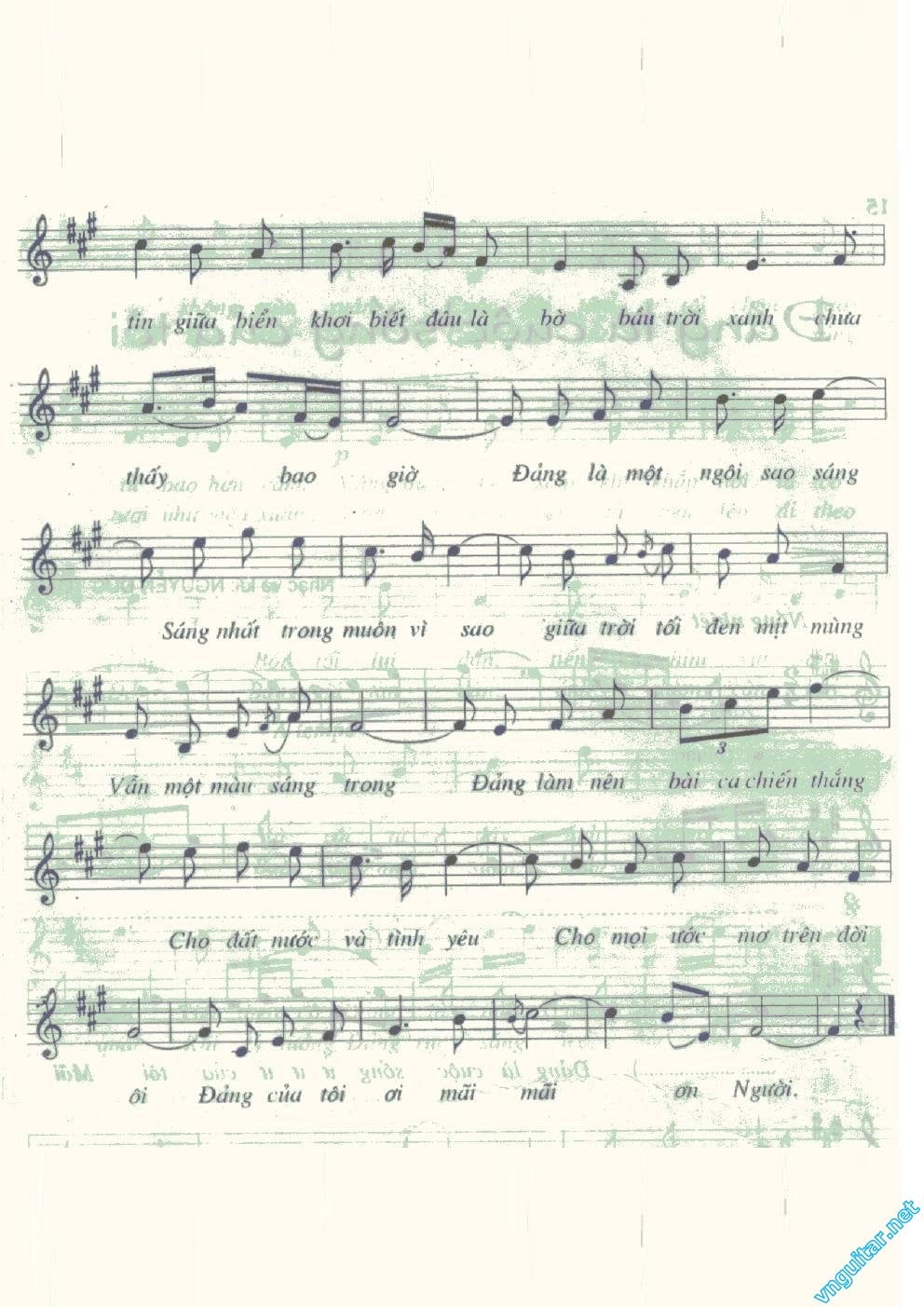 Sheet nhạc Đảng là cuộc sống của tôi - Trang 2