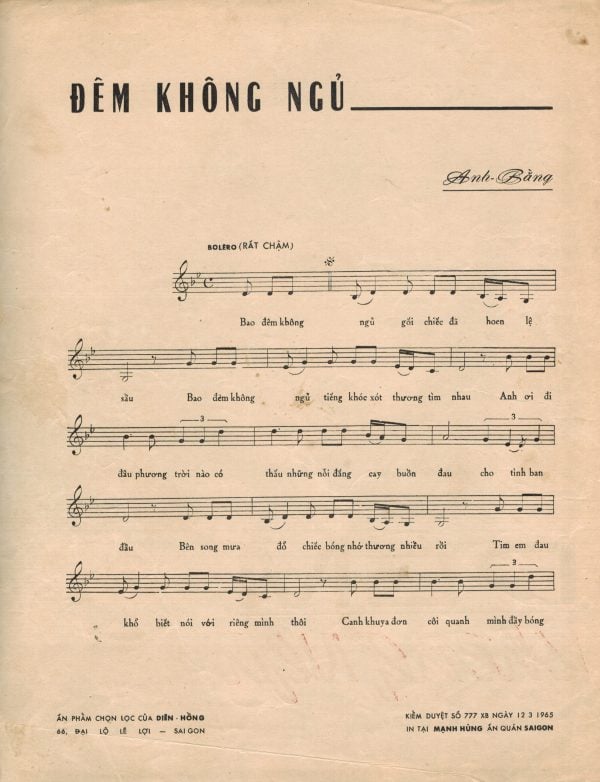 Sheet nhạc Đêm không ngủ - Trang 6